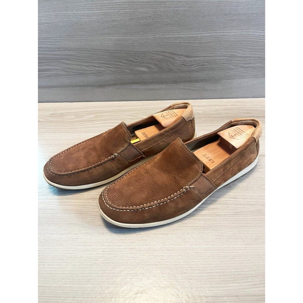 ECCO Men's Brown Leather Slip-On Loafers Comfort Casual Shoes US 11 EU 45